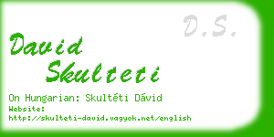 david skulteti business card